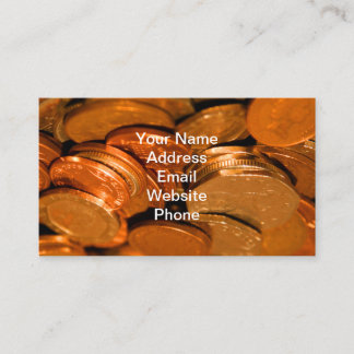 Copper and Silver Coins Business Card