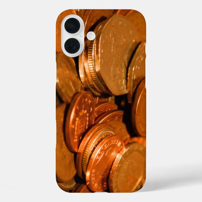 Copper and Silver Coins  Case-Mate iPhone Case (Back)