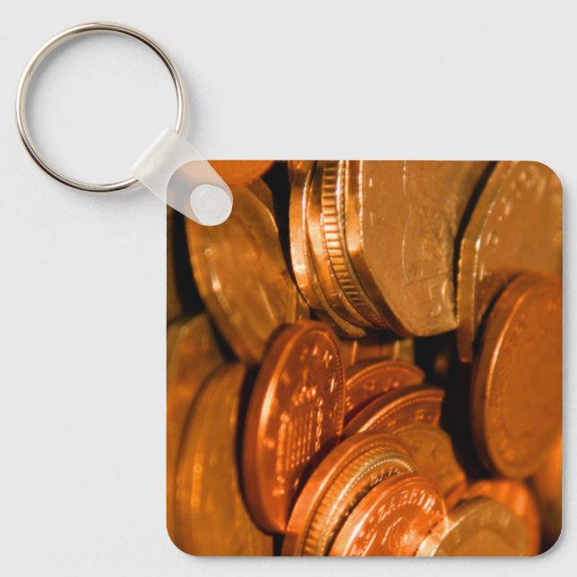 Copper and Silver Coins  Keychain (Front)