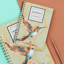 Copper and Turqoise Hummingbird with Gold