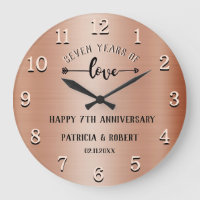 Copper Anniversary Happy 7th Wedding Anniversary