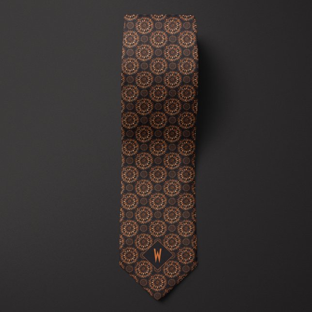 Copper Arrowhead Mandala Monogram Neck Tie (Creator Uploaded)
