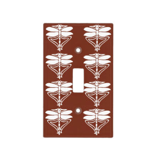 Copper Arts and Crafts Dragonflies Light Switch Cover