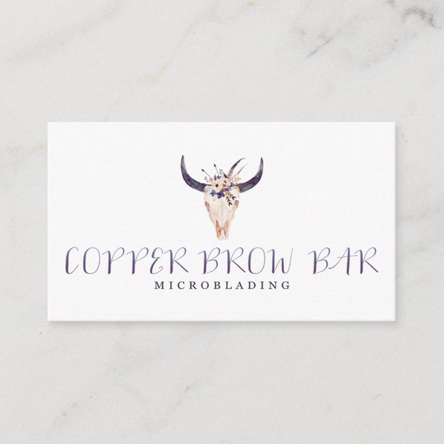 Copper Avenue Brow Bar Business Card (Front)