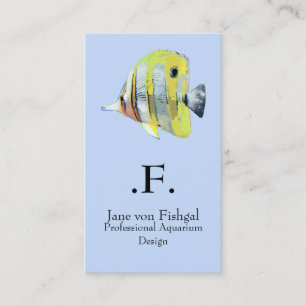 Copper-banded Butterfly Fish Business Card