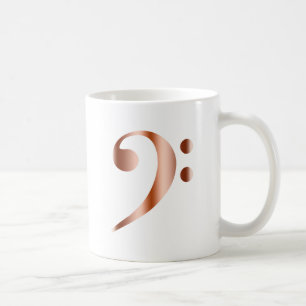 Copper Bass Clef Coffee Mug