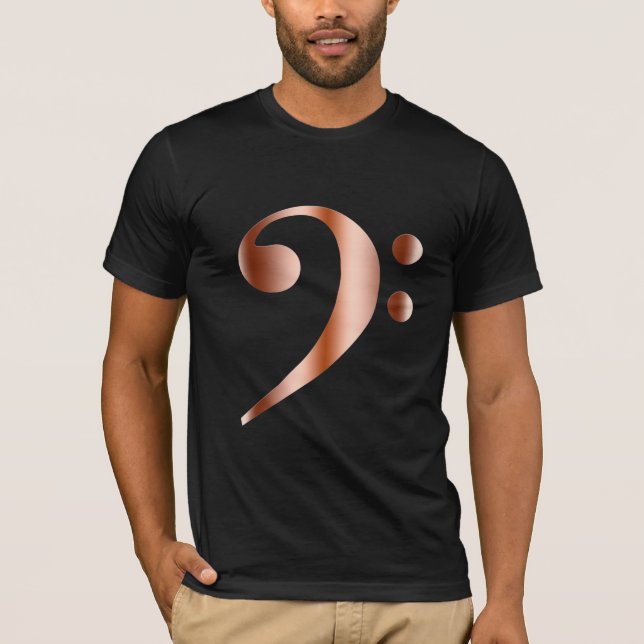 Copper Bass Clef T-Shirt (Front)
