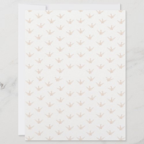 Copper Beige Origami Cranes on Near White