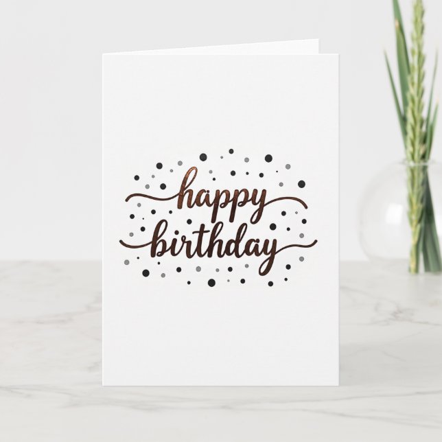 Copper Birthday Script Card (Front)