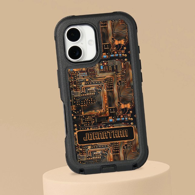Copper Black Circuit Board Personalized Otterbox iPhone Case (Creator Uploaded)