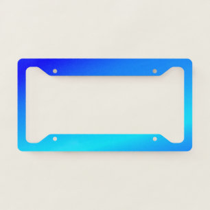 Copper blue ombre watercolor abstract pastel license plate frame
