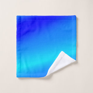 Copper blue ombre watercolor abstract pastel wash cloth