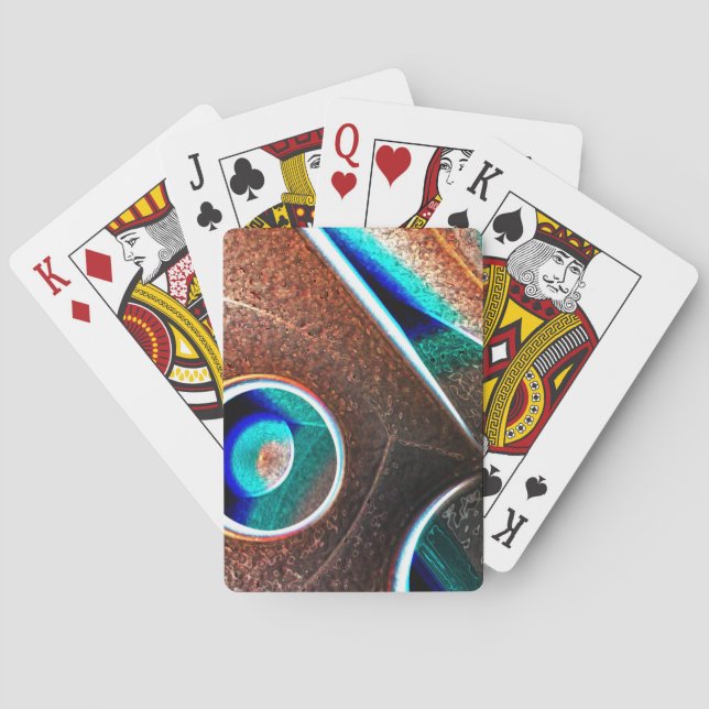 Copper Blue Poker Cards (Back)