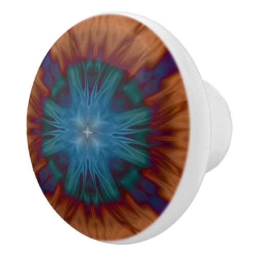 Copper Blues Ceramic Knob