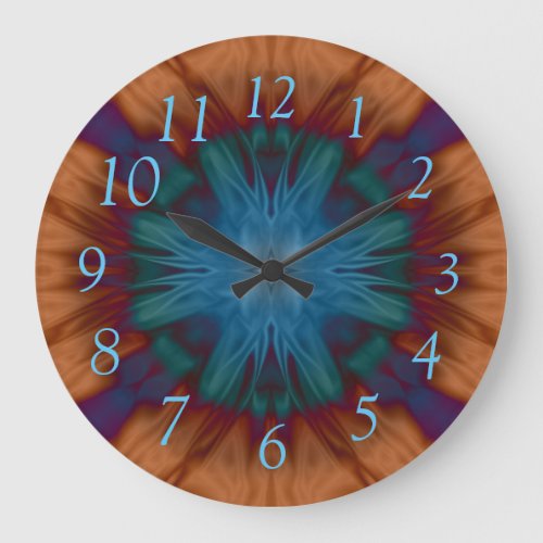 Copper Blues Large Clock