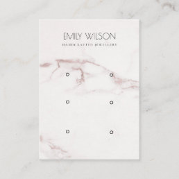 COPPER BLUSH MARBLE THREE EARRING DISPLAY LOGO BUSINESS CARD