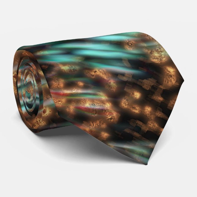 Copper Borealis Neck Tie (Rolled)