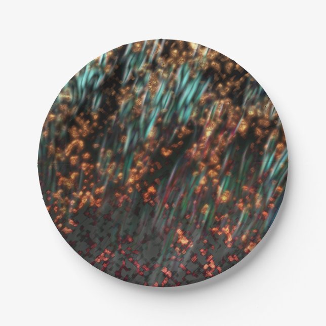 Copper Borealis Paper Plates (Front)