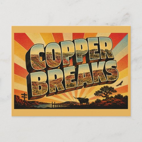 Copper Breaks State Park Canyons Lake Art Postcard