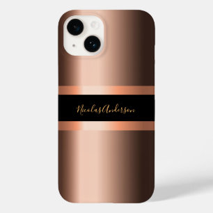 Copper bronze metallic black name cool Case-Mate iPhone 14 case