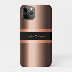 Copper bronze metallic black name cool iPhone 11 pro case