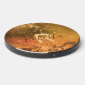 Copper Bronze Modern Glam Chic Abstract Sparkly Wireless Charger (Front 2)