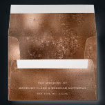 Copper Bronze Sparkle Foil Background Wedding Envelope<br><div class="desc">Copper Bronze Sparkle foil look  - Wedding Monogram Envelopes with Inside Design!

 ~ Check my shop to see the entire suite for this design!</div>