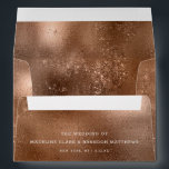 Copper Bronze Sparkle Foil Background Wedding Envelope<br><div class="desc">Copper Bronze Sparkle foil look  - Wedding Monogram Envelopes with Inside Design!

 ~ Check my shop to see the entire suite for this design!</div>