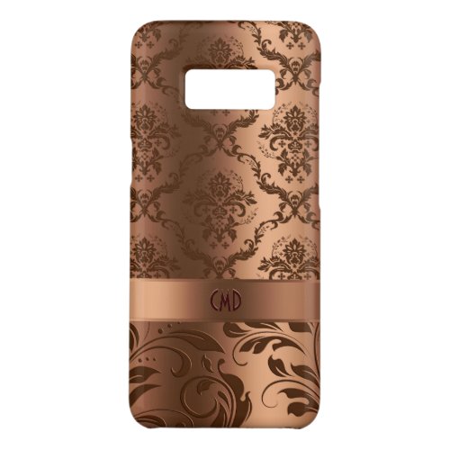 Copper Brown Damasks  Swirls Metallic Look Case_Mate Samsung Galaxy S8 Case