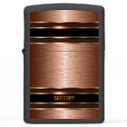 Copper Brown Industrial Metallic Texture Monogram