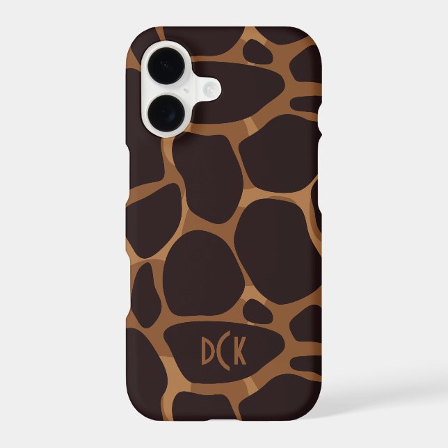 Copper Brown Leopard Print Iphone Case (Back)