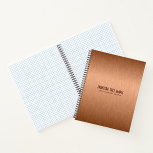 Copper-brown metallic texture look notebook
