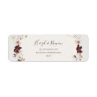 Copper Burgundy Wildflower | Beige Return Address