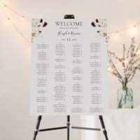 Copper Burgundy Wildflower | Beige Seating Chart