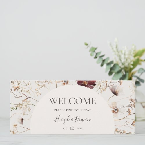 Copper Burgundy Wildflower  Beige Seating Header