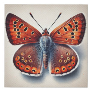 Copper Butterflies 141024IREF242 - Watercolor Faux Canvas Print