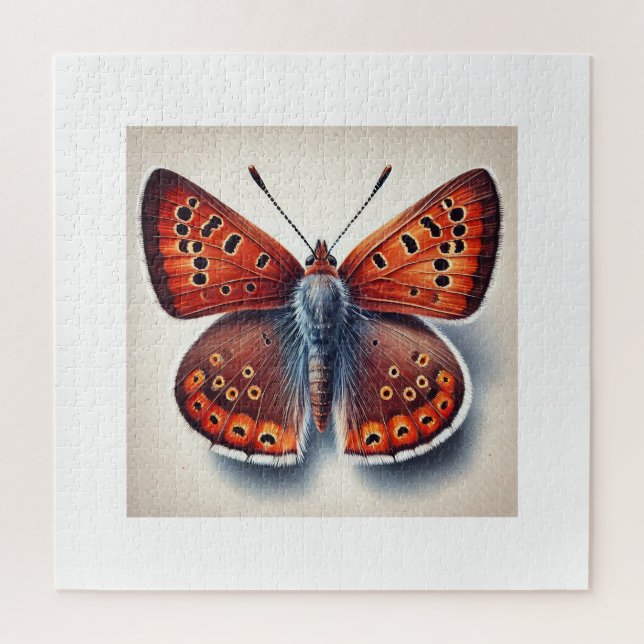 Copper Butterflies 141024IREF242 - Watercolor Jigsaw Puzzle (Vertical)