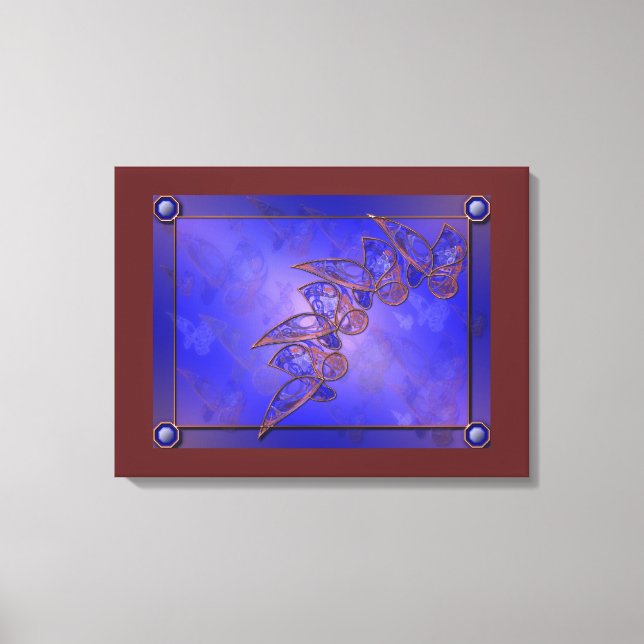 Copper Butterflies Canvas Print (Front)