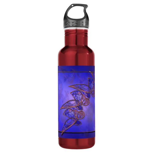 Copper Butterflies Water Bottle (Front)