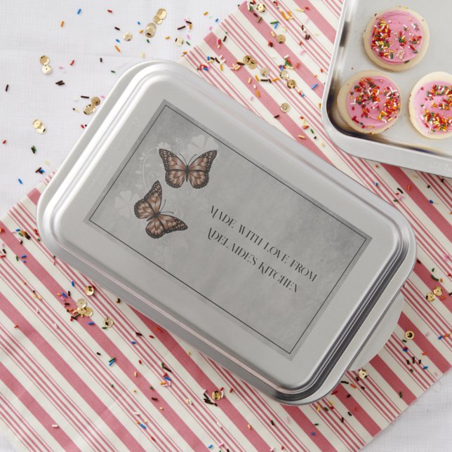 Copper Butterfly Floral Cake Pan (In Situ)