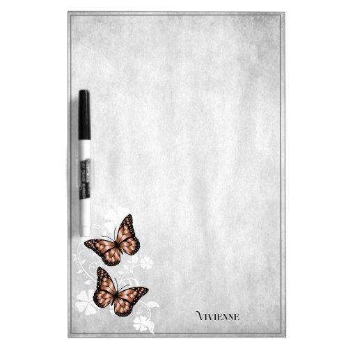 Copper Butterfly Floral Dry Erase Board