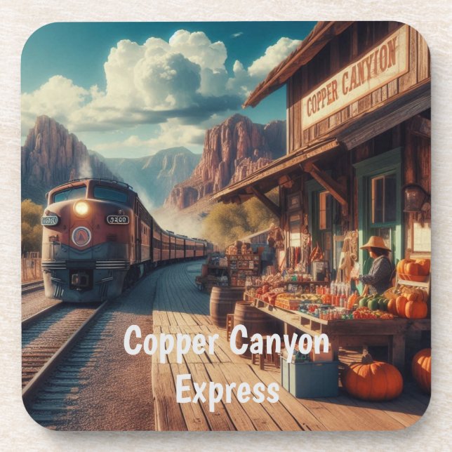 Copper Canyon Express Beverage Coaster (Front)
