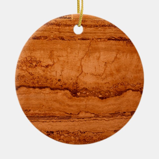 Copper Canyon Granite, amber gold Sedona mountains Ceramic Ornament (Front)