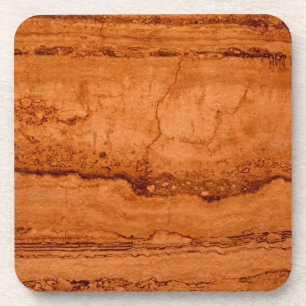 Copper Canyon Granite, amber gold Sedona mountains Coaster