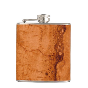 Copper Canyon Granite, amber gold Sedona mountains Hip Flask