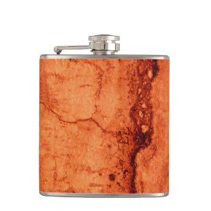 Copper Canyon Granite, amber gold Sedona mountains Hip Flask