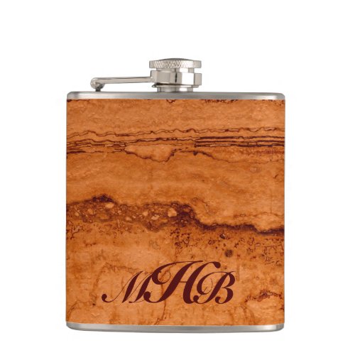 Copper Canyon Granite amber gold Sedona mountains Hip Flask