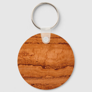 Copper Canyon Granite, amber gold Sedona mountains Keychain