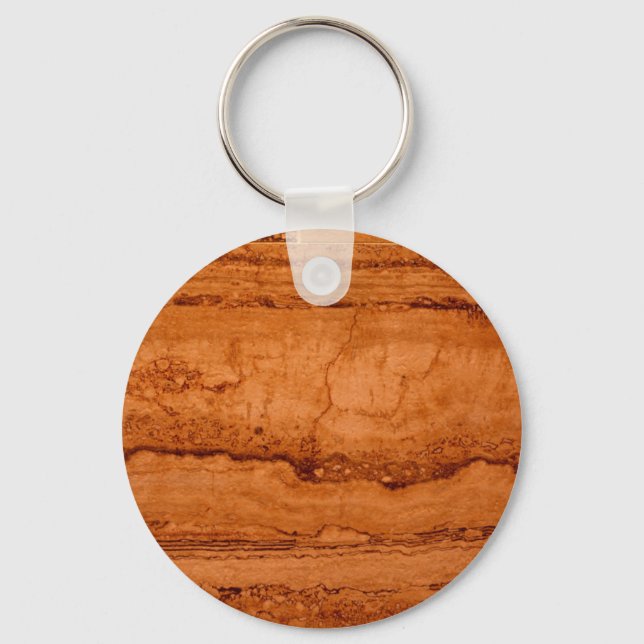 Copper Canyon Granite, amber gold Sedona mountains Keychain (Front)