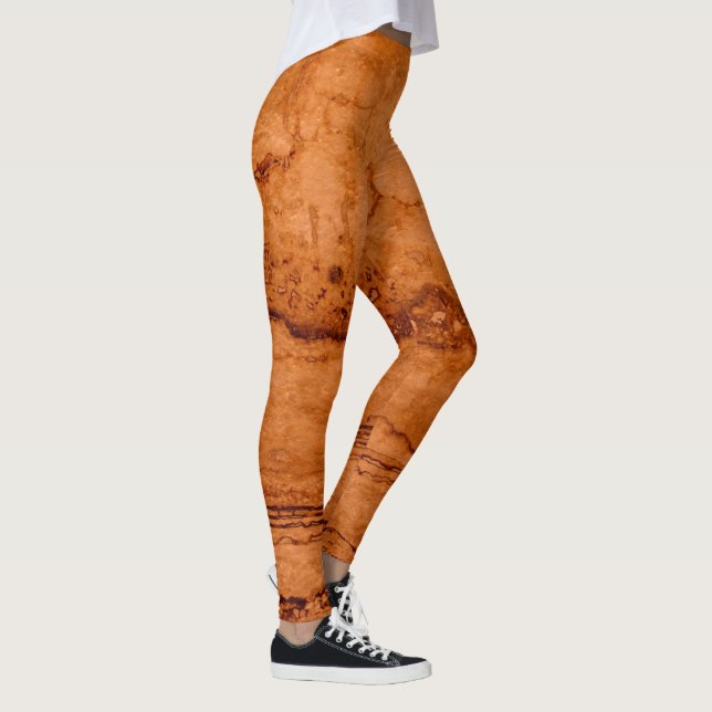 Copper Canyon Granite, amber gold Sedona mountains Leggings (Right)
